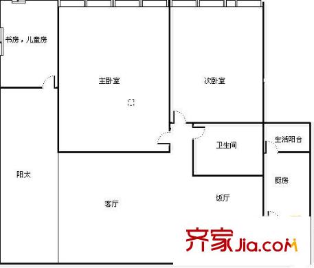 黃金堡公寓住宅小區(qū) 4室 戶型圖