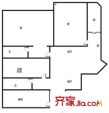 文星大廈 3室 戶型圖