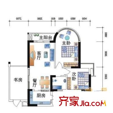 文星大廈 2室 戶型圖