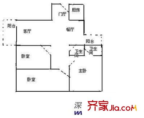 龍脊萬興家園 3室 戶型圖