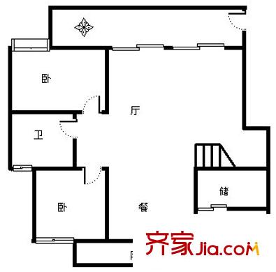 繡湖港灣 3室 戶型圖