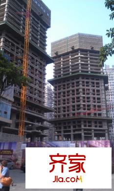 渝中萬科中心外景圖2、3號樓工程進度圖(2012.05)