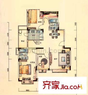 渝中萬科中心戶型圖2 
