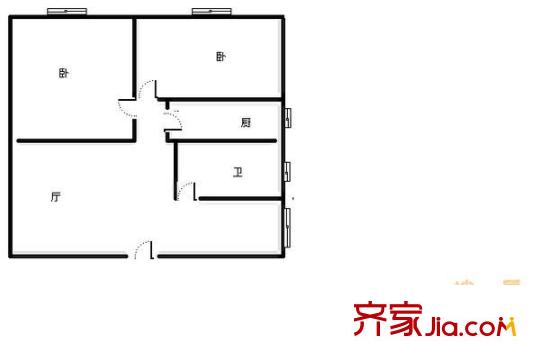 明佳苑 2室 戶型圖