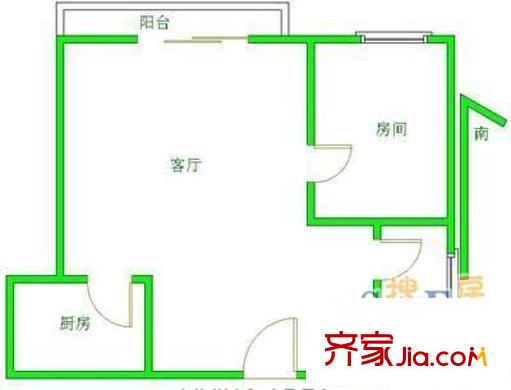 康田龍騰灣 1室 戶型圖