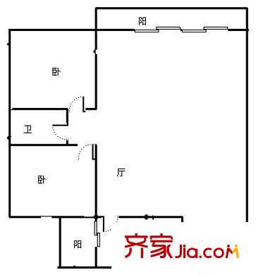 海德山莊 2室 戶型圖