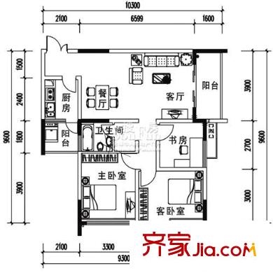 國雅彩云間 戶型圖 5號房