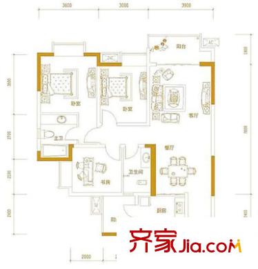 園丁夢(mèng)苑 2室 戶型圖