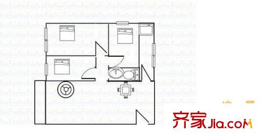 新工二村 3室 戶型圖