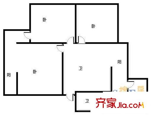 新工二村 3室 戶型圖