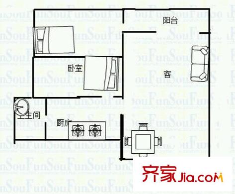 沙楊路小區(qū) 0室 戶型圖
