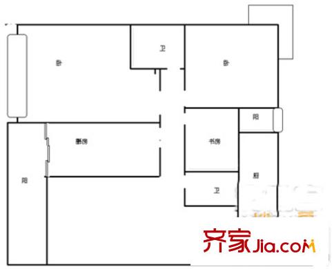 名仕城戶型圖民仕城 4室1廳2衛(wèi)1廚