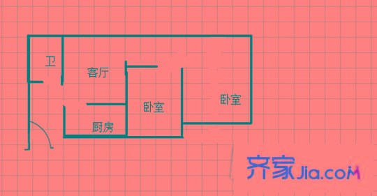 樂意苑 2室 戶型圖