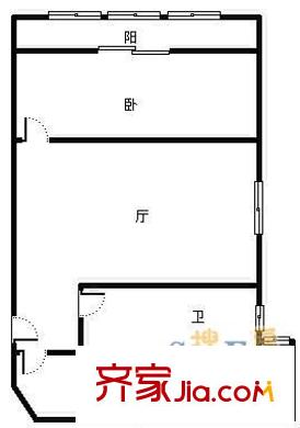 金禾麗都 1室 戶型圖