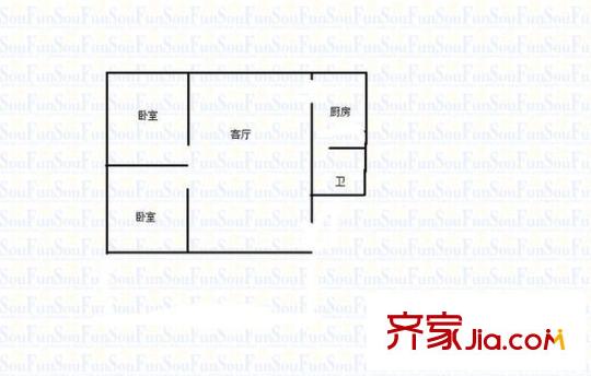 龍泉新苑 2室 戶型圖