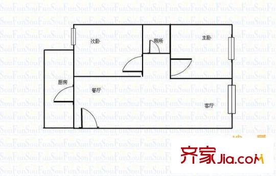 龍泉新苑 2室 戶型圖