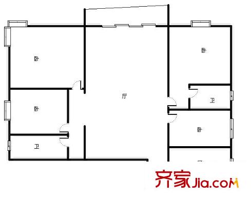 金禾麗都 4室 戶型圖