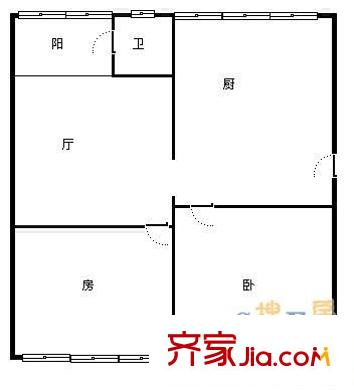 洋河一村 3室 戶型圖