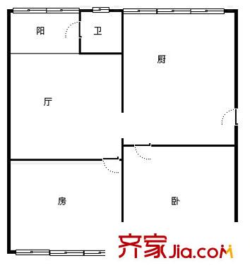 洋河一村 3室 戶型圖