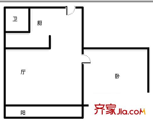 四公里小區(qū)戶(hù)型圖四公里 1室 戶(hù)型圖 1室1廳1衛(wèi)1廚