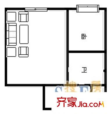 四公里小區(qū)戶(hù)型圖四公里 1室 戶(hù)型圖 1室1廳1衛(wèi)1廚