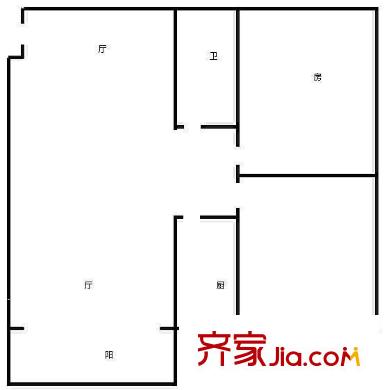 康定大廈 2室 戶型圖