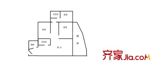 香林華府 3室 戶型圖