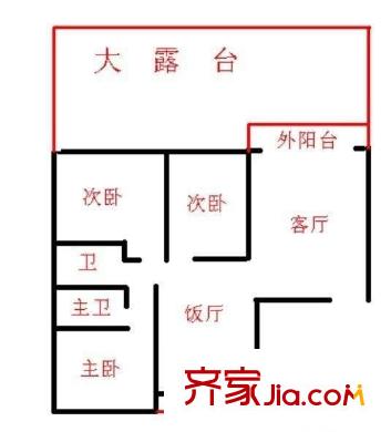 海宇天賜苑 3室 戶型圖