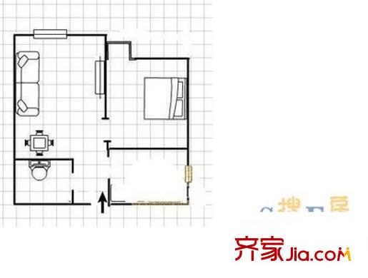 海宇天賜苑 1室 戶型圖