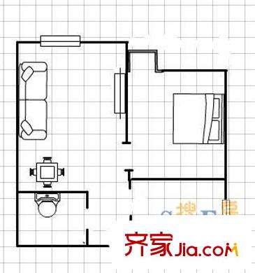 海宇天賜苑 1室 戶型圖
