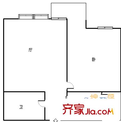 海宇天賜苑 1室 戶型圖