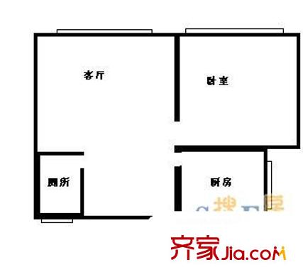 海宇天賜苑 1室 戶型圖