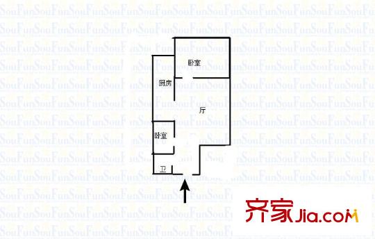 新重慶公寓 2室 戶型圖