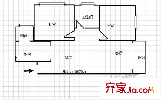 申佳子溪庭院戶型圖申佳?子溪庭院 戶型圖 2室2廳1衛(wèi)1廚