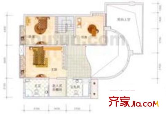 南方上格林陽光美谷戶型圖藍天園B 4室2廳3衛(wèi)1廚