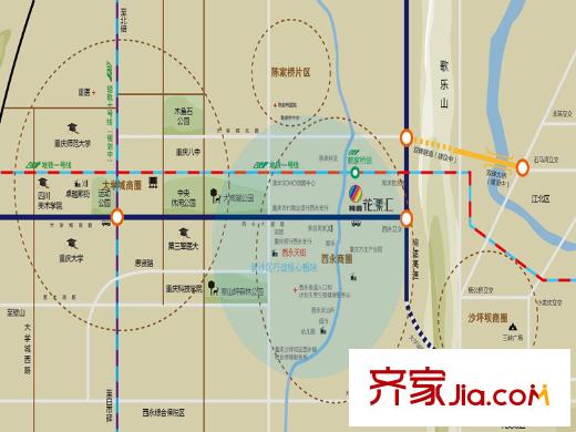 隆鑫花漾匯區(qū)位圖