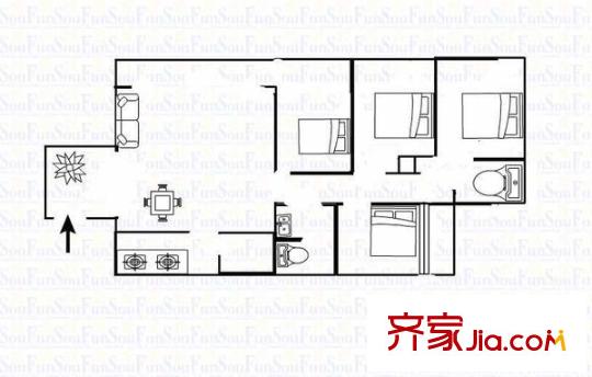 南開苑集資房 4室 戶型圖