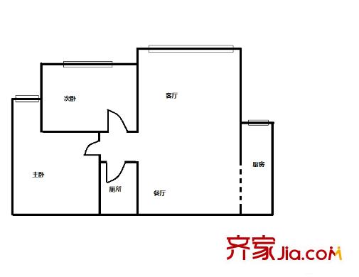 前衛(wèi)江畔 2室 戶型圖
