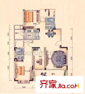 南開苑集資房戶型圖4 2室