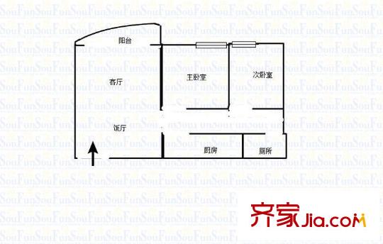 東湖雅苑 2室 戶型圖