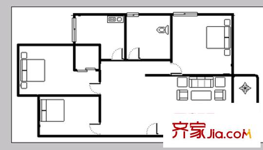 典雅森林花園 3室 戶型圖