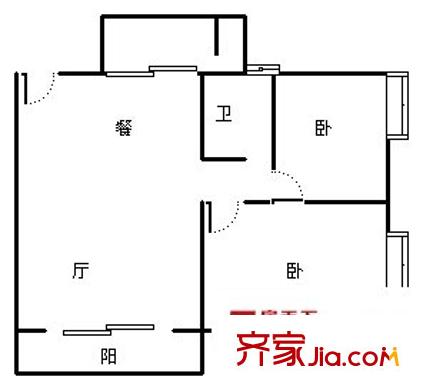 東湖雅苑 2室 戶型圖