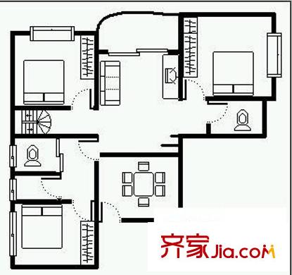 典雅森林花園 3室 戶型圖