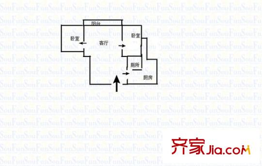 協(xié)信天驕名城二期 2室 戶型圖