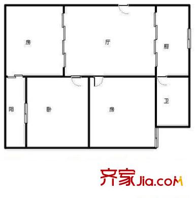 帝景名苑戶型圖 戶型圖 3室1廳1衛(wèi)1廚