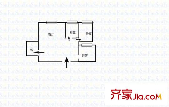 協(xié)信天驕名城二期 2室 戶型圖