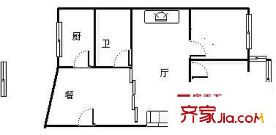 劉家崗 2室 戶型圖