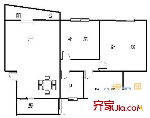 劉家崗 3室 戶型圖