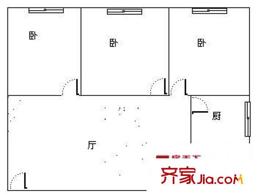 劉家崗 3室 戶型圖
