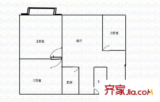 金色港灣 3室 戶型圖